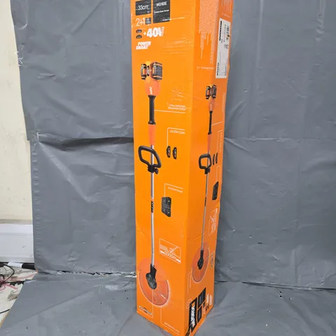 BOXED WORX 33CM WG183E CORDLESS GRASS TRIMMER