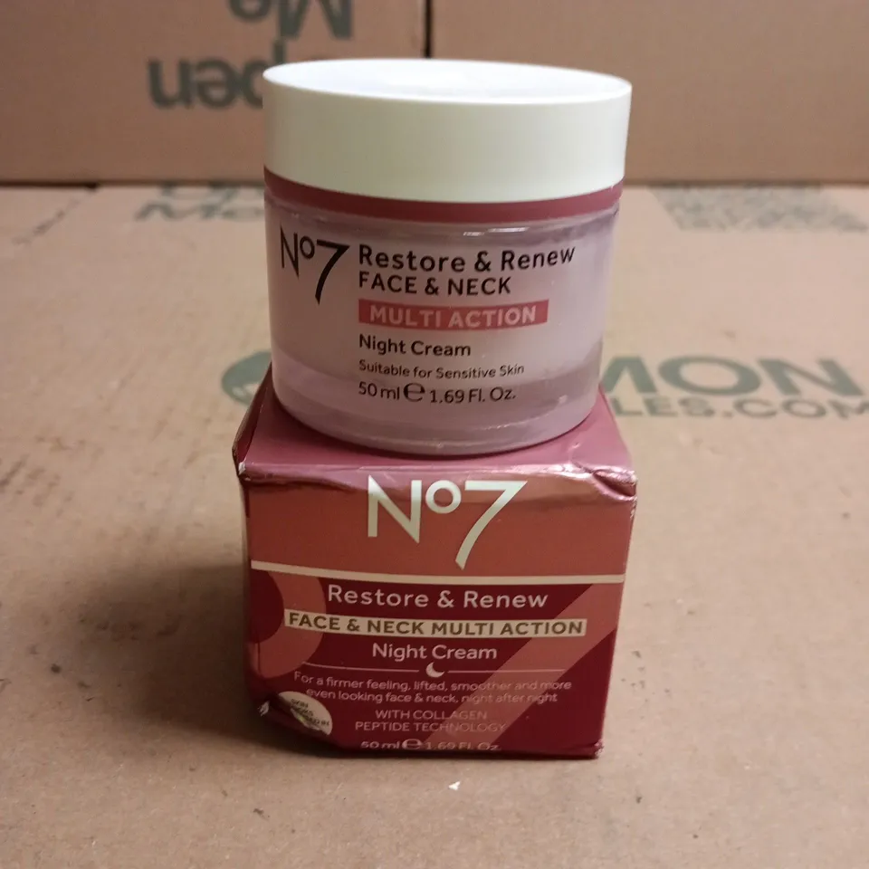 NO7 RESTORE & RENEW NIGHT CREAM – FACE & NECK, 50 ML