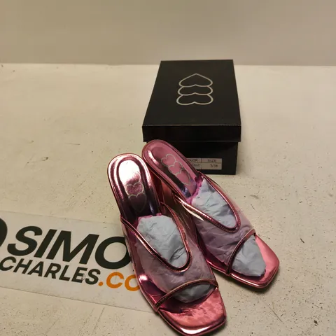 UK 5 PINK METALLIC SANDALS – WOMEN'S FOOTWEAR (EU 38) BOXED