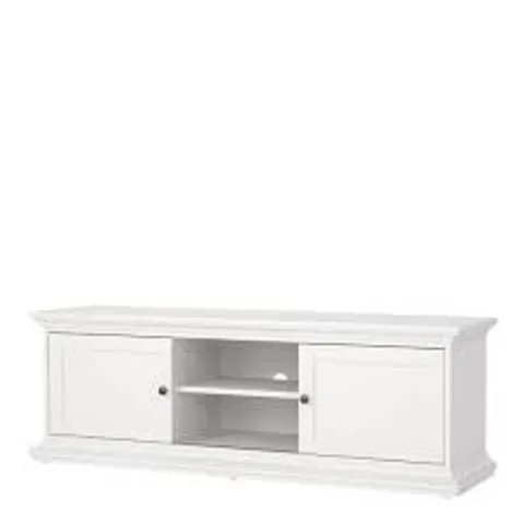 BOXED PARIS TV-UNIT 2 FRAME DOORS IN WHITE (2 BOXES)