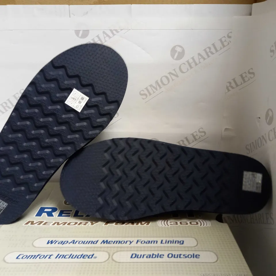 SKECHERS MEN'S RENTEN PALCO SLIPPER - NAVY - UK 10