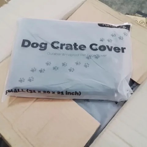 BOX CONTAINING APPROXIMATELY 12 DOG CRATE COVERS 