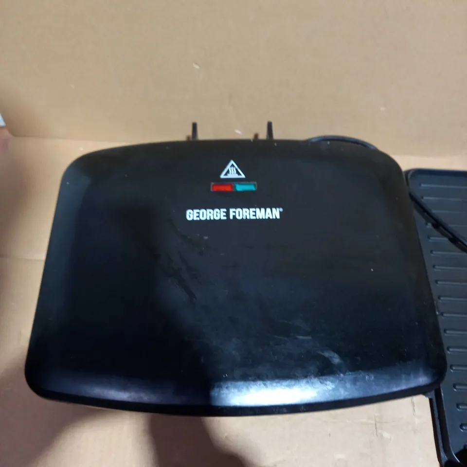 GEORGE FOREMAN MEDIUM REMOVABLE PLATES GRILL 24330, BLACK