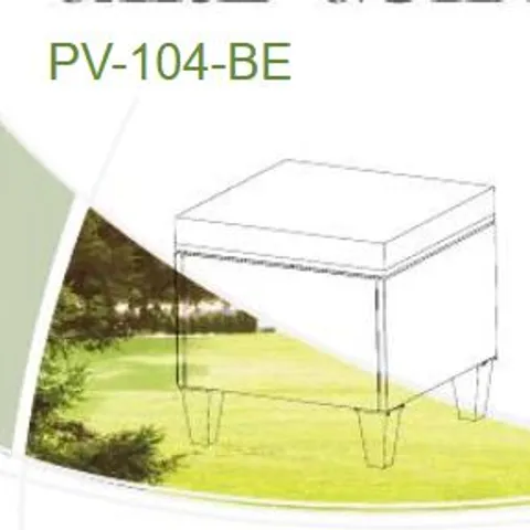 BOXED GARDEN PATIO RATTAN FOOTSTOOL 