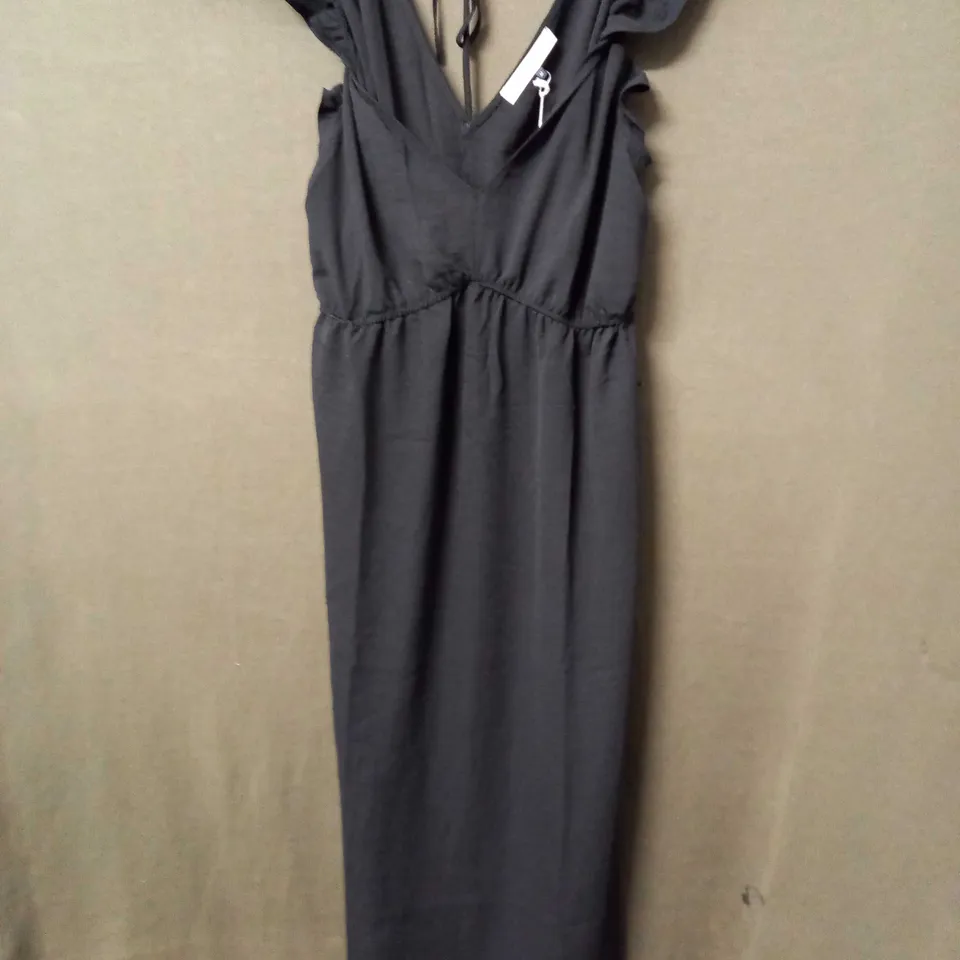 MAISON DE NIMES  V-NECK MIDI DRESS IN BLACK - M