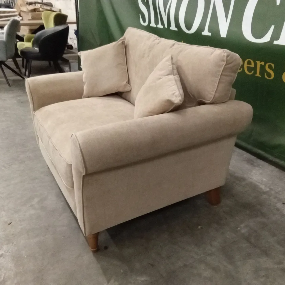 WILLIAM FABRIC ARMCHAIR - SAND RRP £749