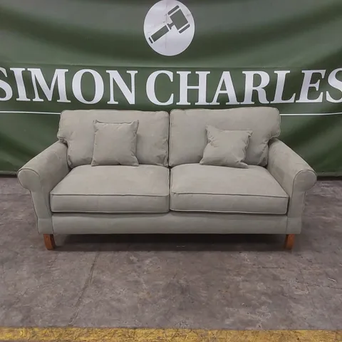 QUALITY DESIGNER WILLIAM FABRIC 3 SEATER FABRIC UPHOLSTERED SOFA