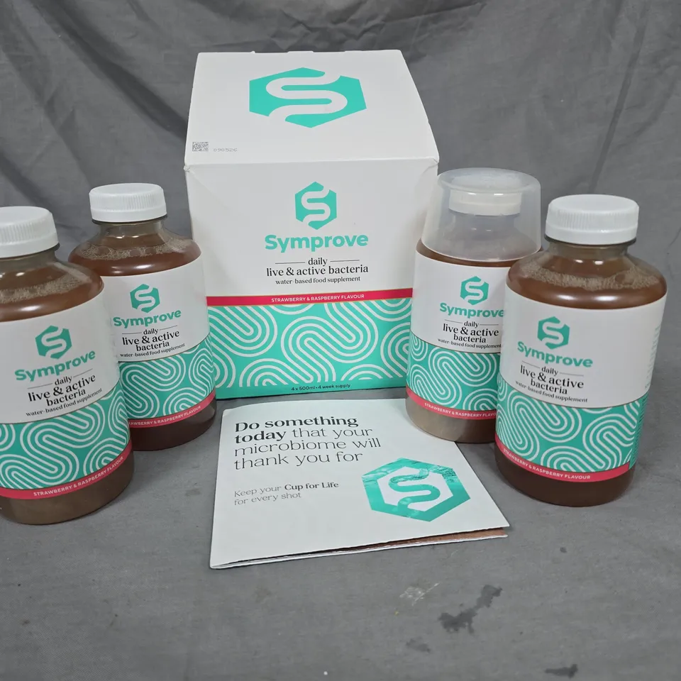 SYMPROVE DAILY LIVE AND ACTIVE BACTERIA IN STRAWBERRY AND RASPBERRY - 4 X 500ML