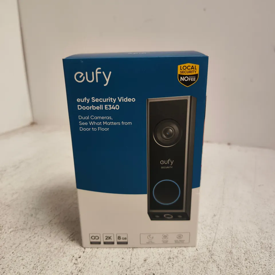 BOXED EUFY SECURITY VIDEO DOORBELL E340
