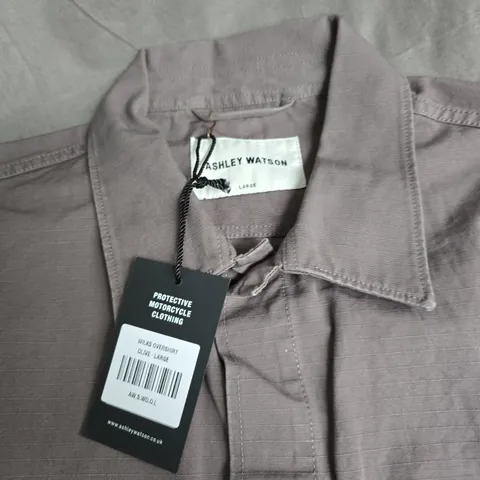 ASHLEY WATSON WILKS OVERSHIRT OLIVE - LARGE 