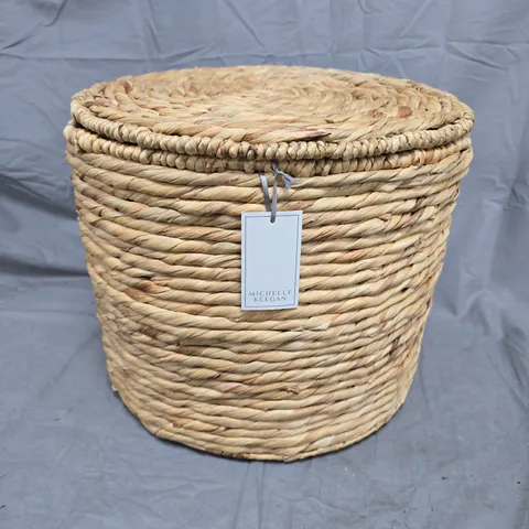 MICHELLE KEEGAN ROUND BASKET WITH LID