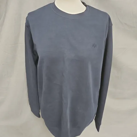 ARMANI EXCHANGE CREW NECK JUMPER IN NAVY SIZE XL