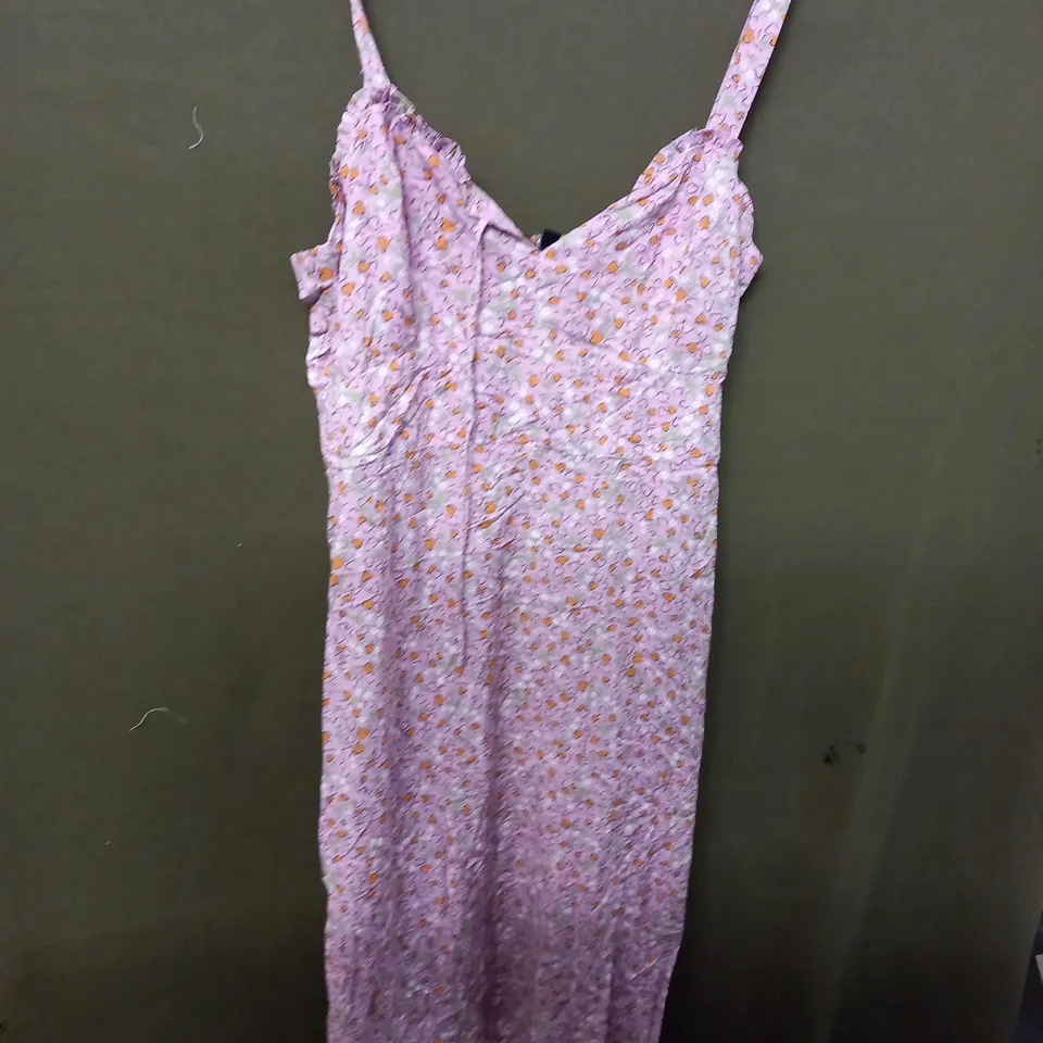 NOBODYS CHILD LUCIA MIDI DRESS INN TASHA HEART DESIGN IN PINK - SIZE 14
