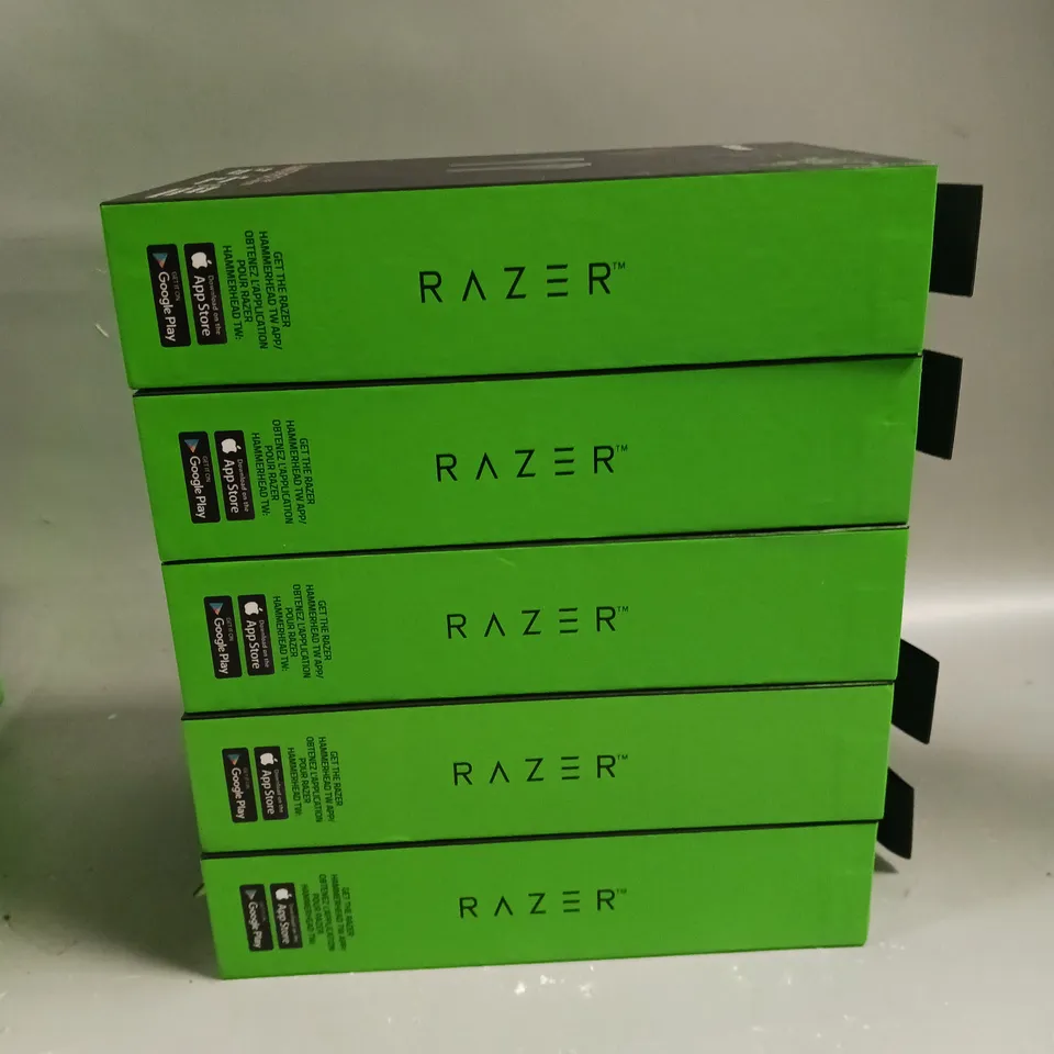 5 X BOXED RAZER HAMMERHEAD TRUE WIRELESS EARPHONES