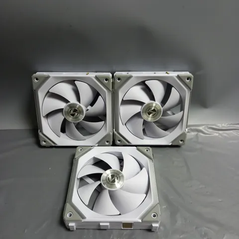 LOT OF 3 FANS FOR PC WHITE