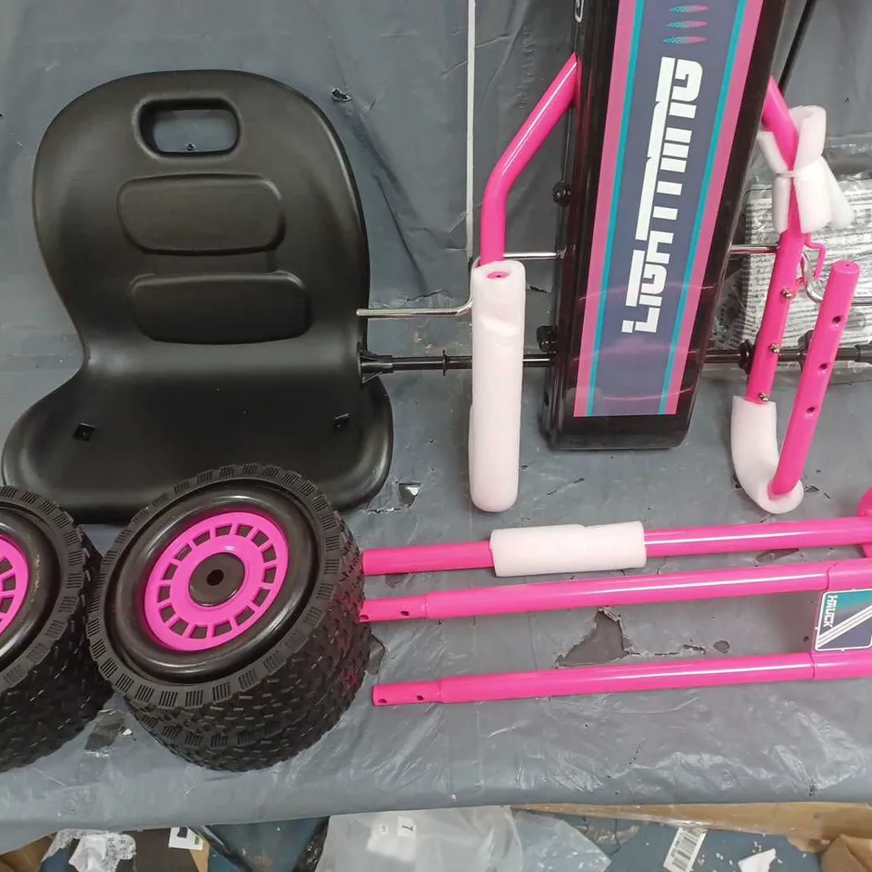 BOXED HAUCK LIGHTNING GO-CART - PINK