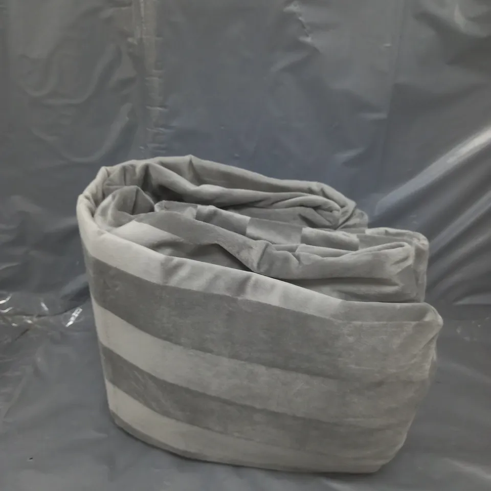 VERY HOME LUXE VELVET STRIPE DUVET COVER SET - SILVER RRP £35