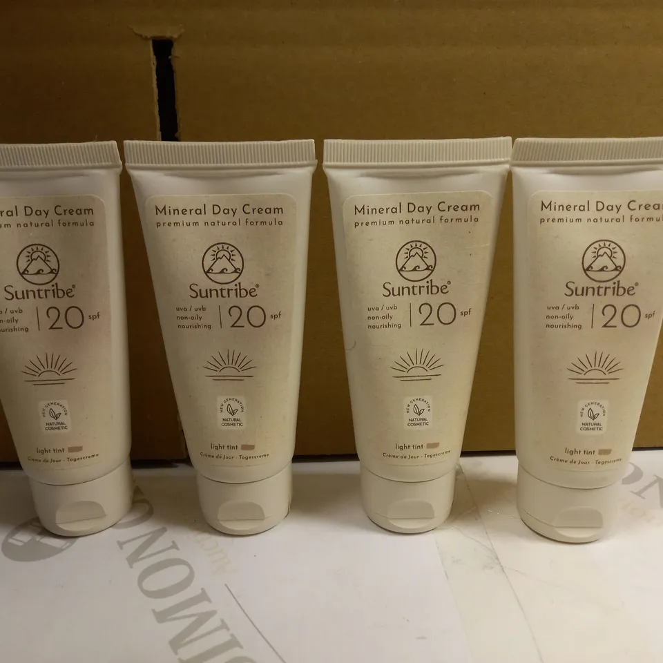 LOT OF 4 SUNTRIBE SPF 20 MINERAL DAY CREAMS 
