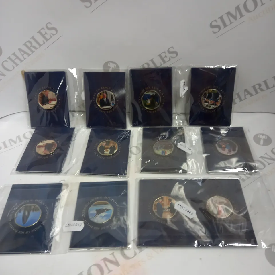 BAG TO CONTAIN APPROX. 24 X ASSORTED BRITISH THEMED COLLECTORS MEDALS/COINS. DESIGNS VARY 