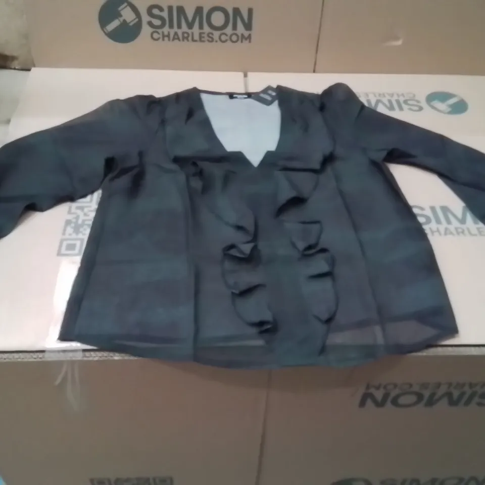 BOXED BRAND NEW APPROXIMATELY 12 SIMPLY BE RUFFLE BLOUSE KHAKI SIZE 12
