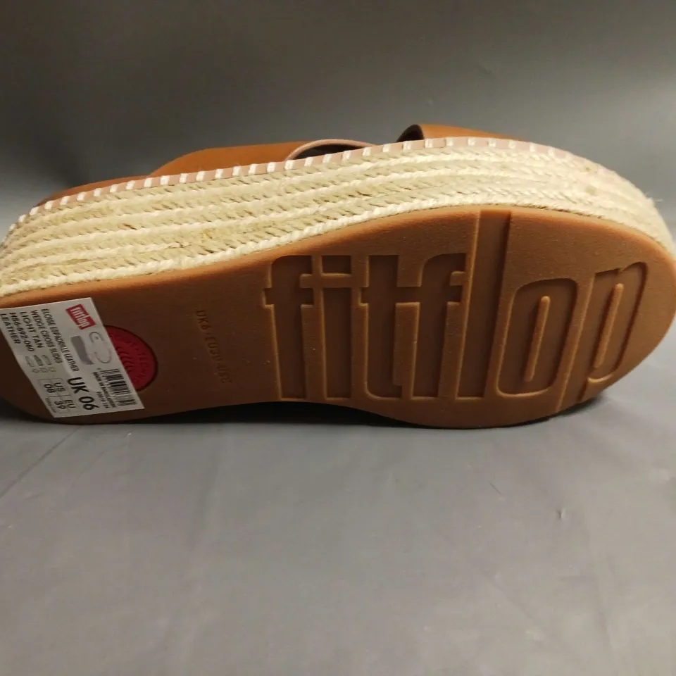 FITFLOP WEDGE SANDALS BROWN SIZE 6