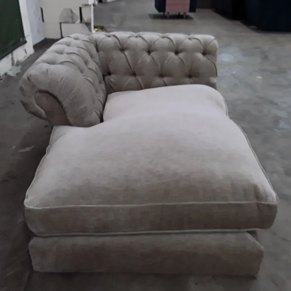 QUALITY DESIGNER PENNIE SOFA LHF CHAISE SECTION - MINK FABRIC