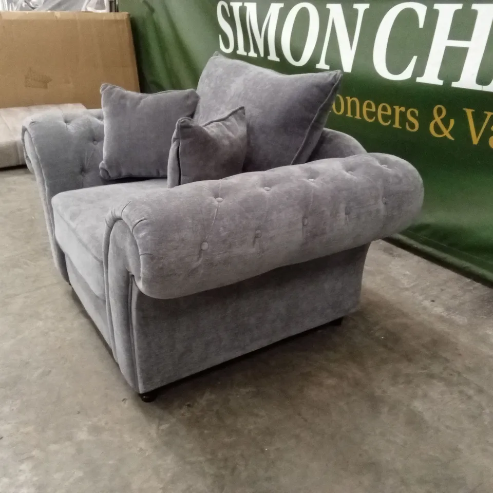 WINDSOR FABRIC ARMCHAIR - GREY RRP £699