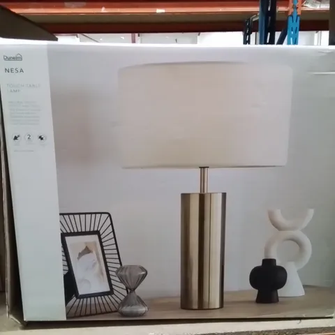 BOXED NESA TOUCH TABLE LAMP GOLD FINISH 
