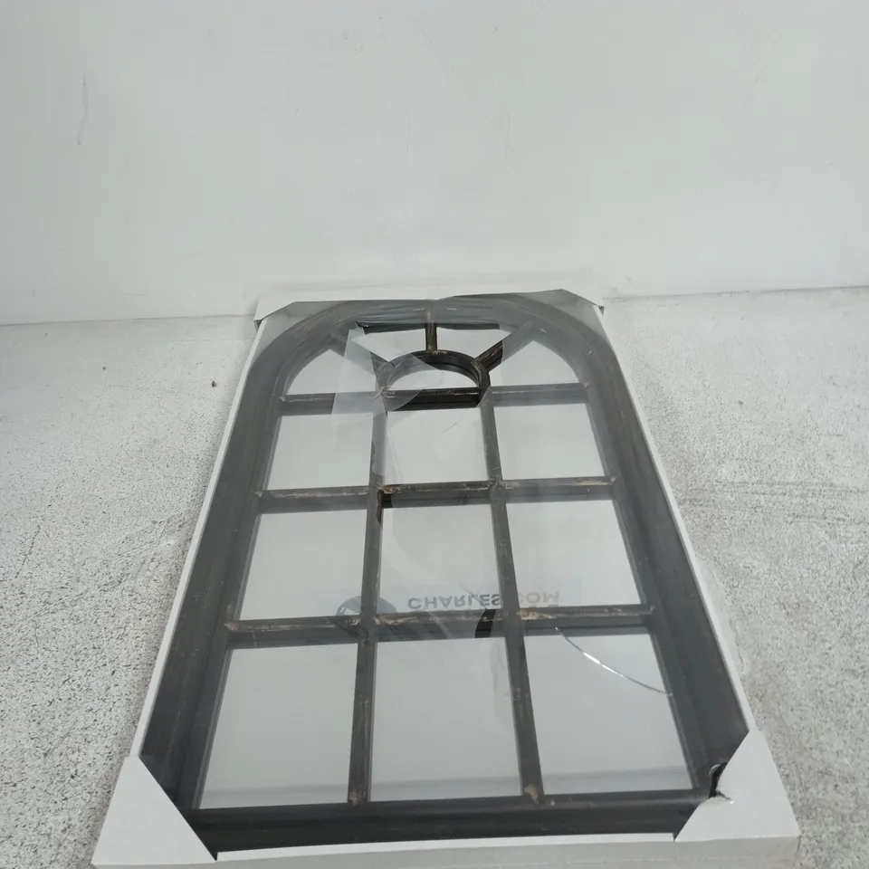 ARCHED METAL WINDOW MIRROR – DECORATIVE WALL MIRROR