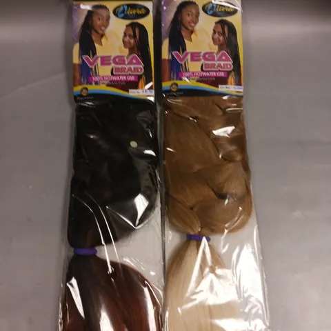 APPROXIMATELY 20 SEALED OLIVIA VEGA BRAID HAIR PIECES - #27 & #B-30