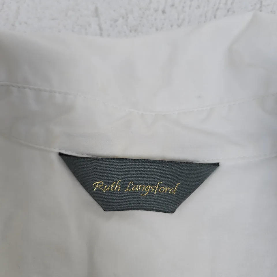 RUTH LANGFORD WHITE SHIRT, WOMEN'S, UK 10 (US 6, DE 36, IT 44)