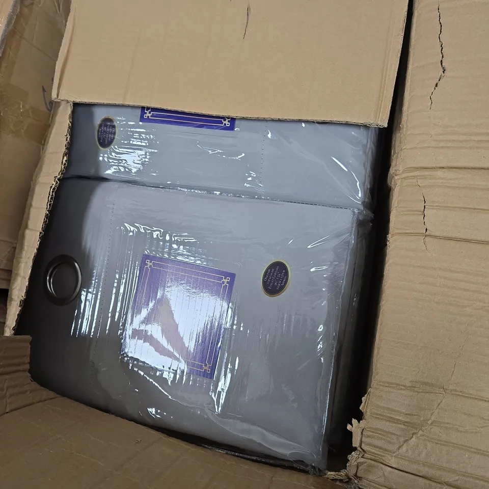 BOX OF APPROXIMATELY 10 X TOPAZ HOME EYELET CURTAINS - 90 X 54 INCHES (229 X 137 CM)