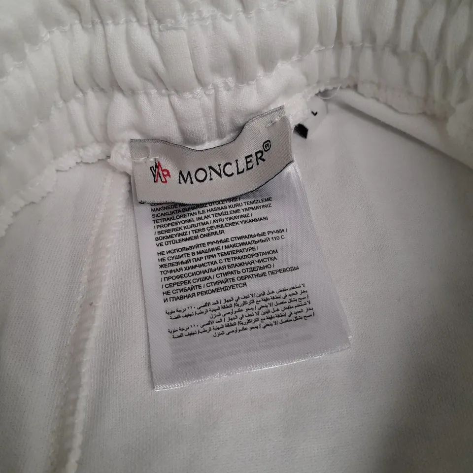 MONCLER WHITE TRACKSUIT PANTS - LARGE