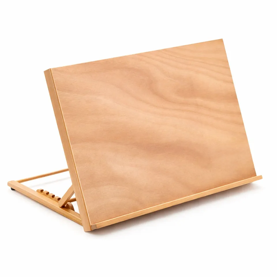 BOXED A2 WOODEN DRAWING BOARD TABLE CANVAS WORKSTATION SKETCH EASEL