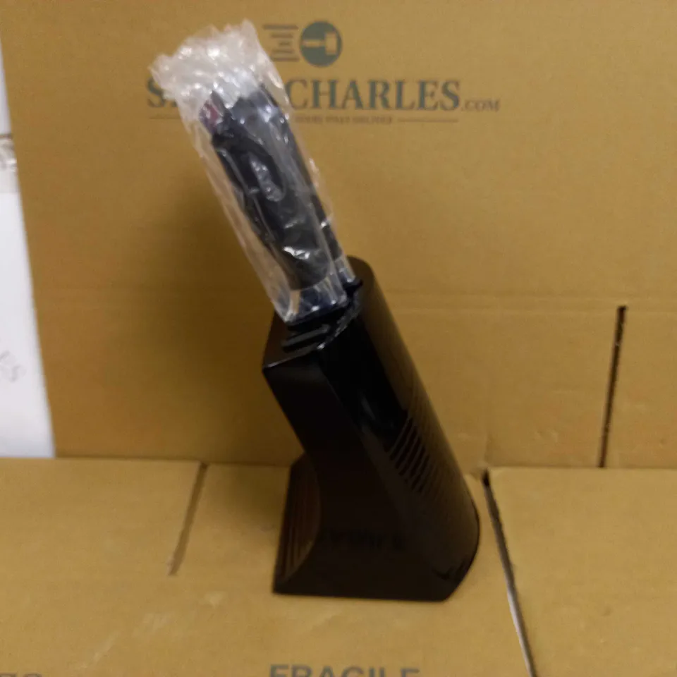 MORPHY RICHARDS 976032 DUNE 5 PIECE KNIFE BLOCK WITH HIGH-GRADE STAINLESS STEEL BLADES