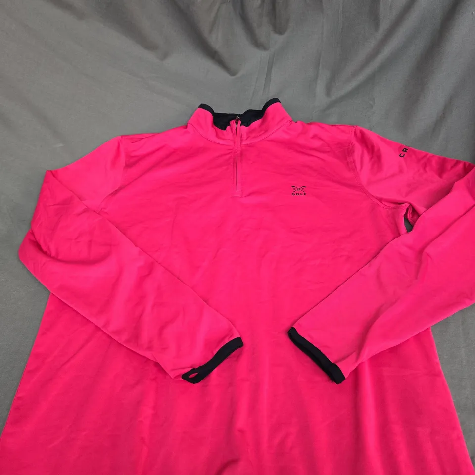 CREW CLOTHING COMPANY GOLF 1/4 ZIP SHIRT SIZE M 