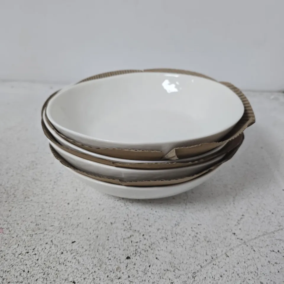 M&S 4PC WHITE BOWL SET