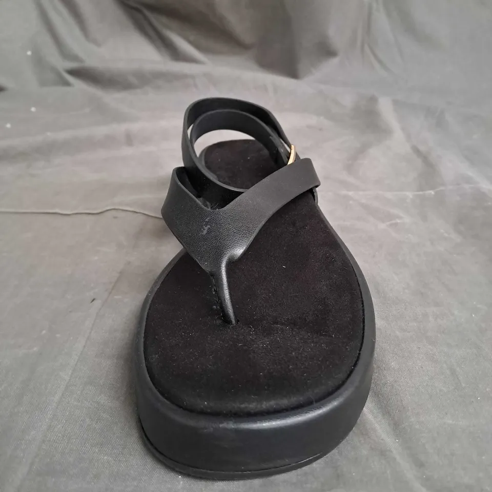 MANGO MNG THONG SANDALS BLACK SIZE 5