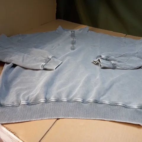 VANQUISH FADED GREY QUARTER ZIP SWEATER - XL