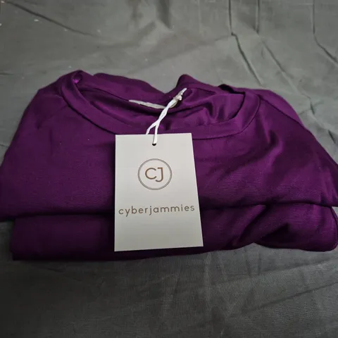 CYBERJAMMES COLETTE DARK PURPLE SLOUCH JERSEY PYJAMA SET SIZE 10