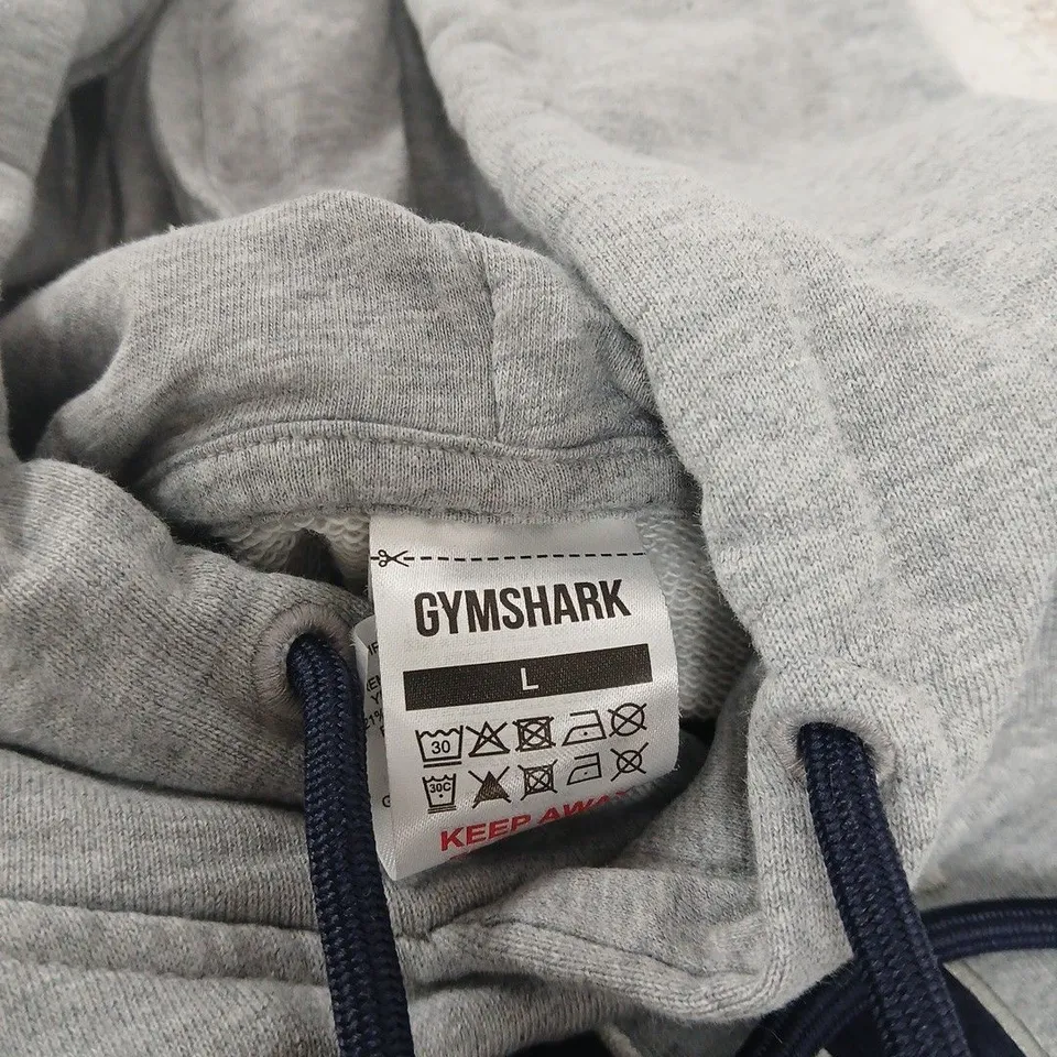 GYMSHARK HOODIE – GREY, SIZE L