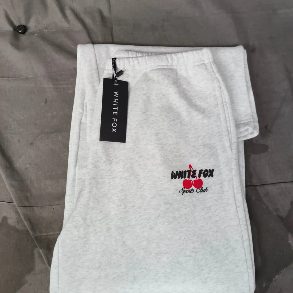 WHITE FOX SPORTS CLUB WIDE LEG SWEATPANTS IN GREY SIZE MEDIUM