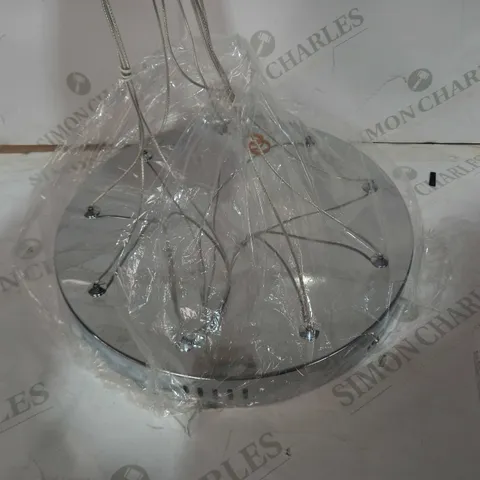 DAR LIGHTING GROUP TOULOUSE LED SPIRAL PENDANT - POLISHED CHROME & DECORATIVE GLASS - COLLECTION ONLY