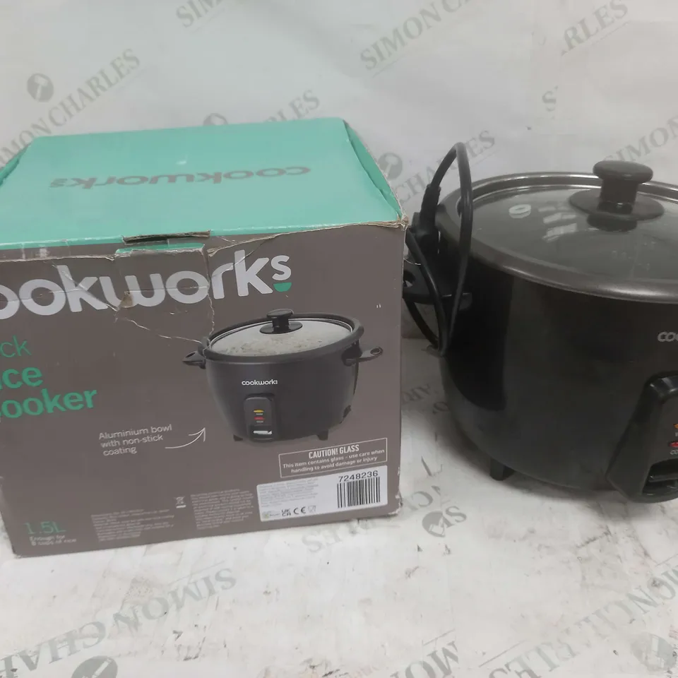 BOXED COOKWORKS BLACK RICE COOKER