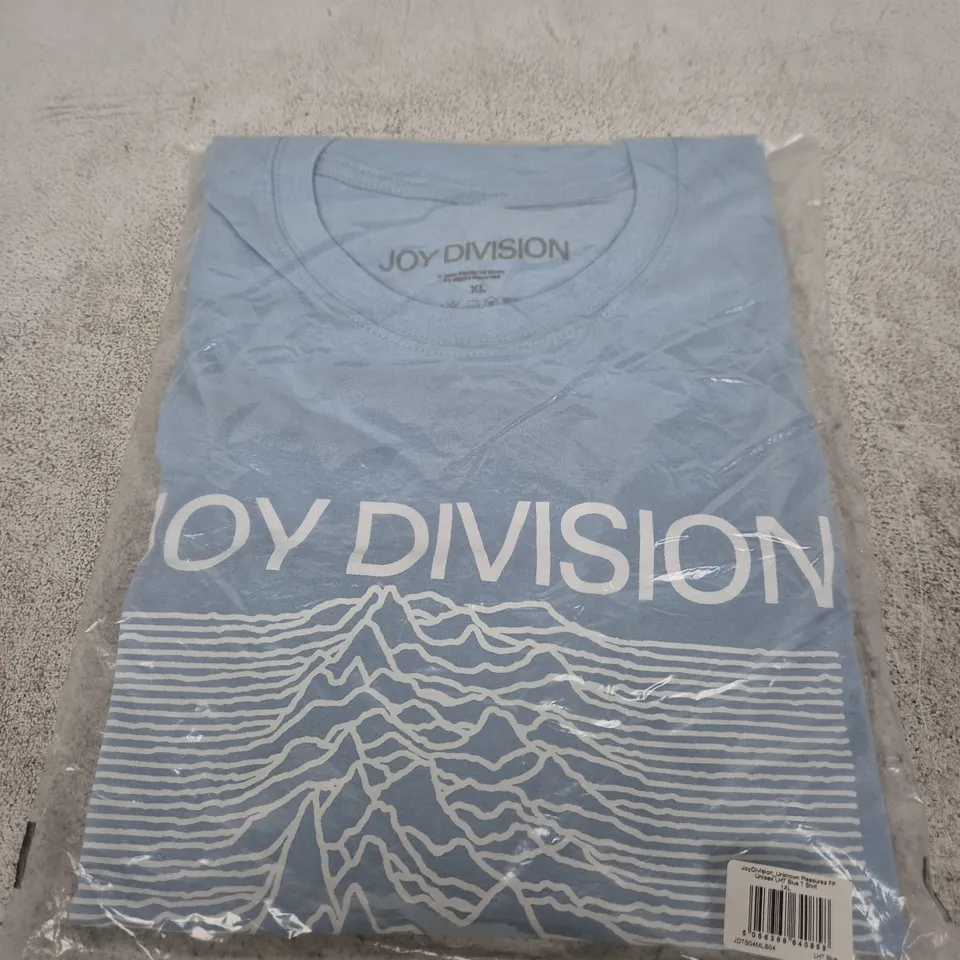 JOY DIVISION UNKNOWN PLEASURES UNISEX T-SHIRT – LIGHT BLUE, XL