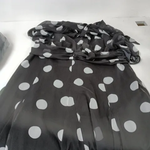 KALEIDOSCOPE WOMEN'S DRESS – BLACK & WHITE POLKA DOT, UK 20