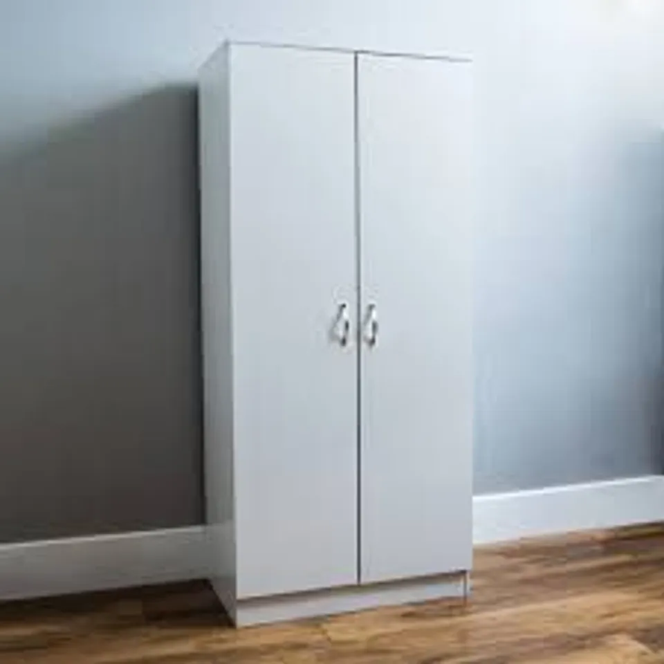 BOXED MISTAYA RIANO 2 DOOR WARDROBE 76 X 47 X 170CM WHITE (BOX 2 OF 2 ONLY)