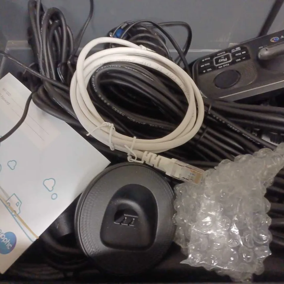 APPROXIMATELY 10 ASSORTED ITEMS TO INCLUDE - HYPEROPHC BROADBAND , SKY REMOTE , BT LANDLINE PHONE ETC