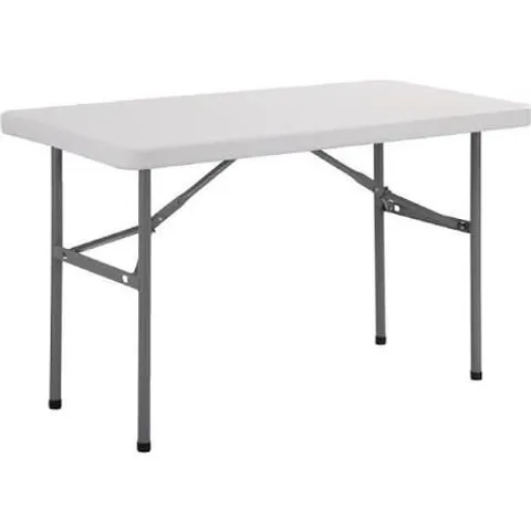 BOXED BOLERO PE RECTANGULAR FOLDING TABLE WHITE 4FT