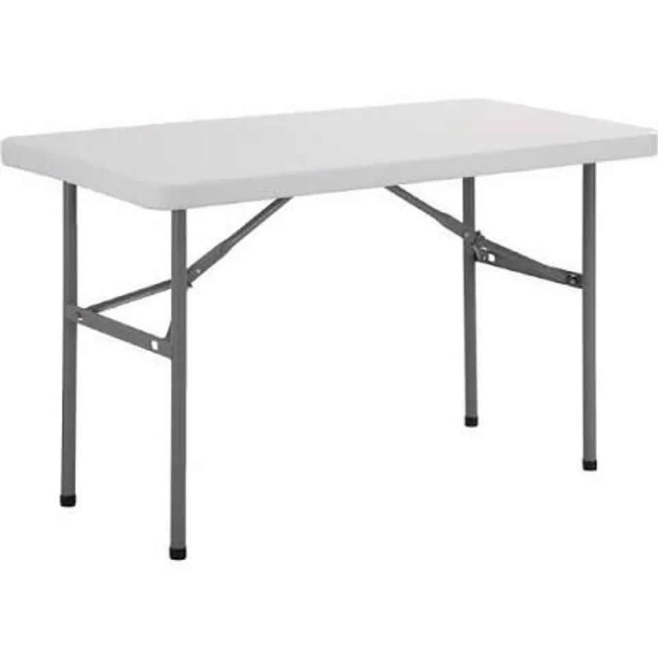 BOXED BOLERO PE RECTANGULAR FOLDING TABLE WHITE 4FT